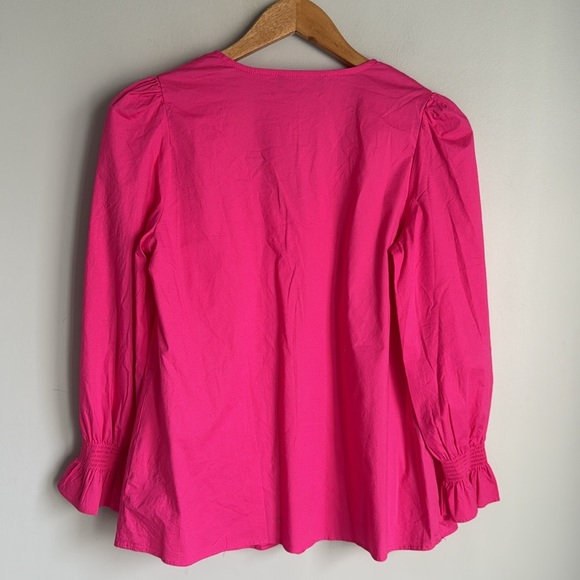 Tuckernuck Pomander Place Easton Blouse Pink Small - Picture 3 of 10